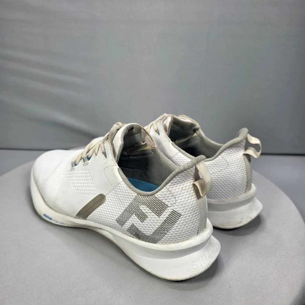 FootJoy FJ Mens Fuel Spikeless Golf Shoes White Sneakers Size 11.5